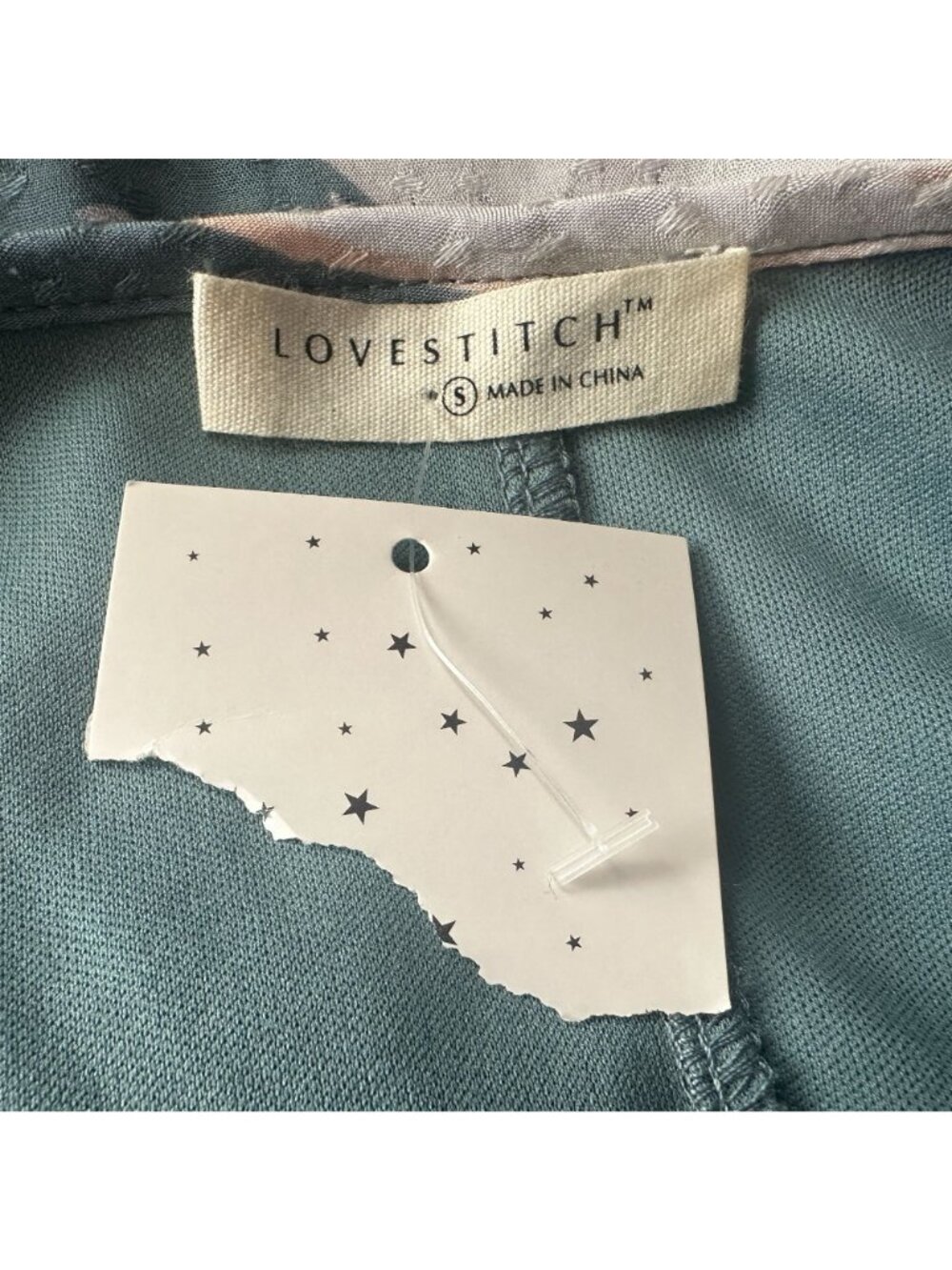 NEW Lovestitch Womens Small Dress Modern Love Floral Mini Tropical Boho Blue - Picture 7 of 9